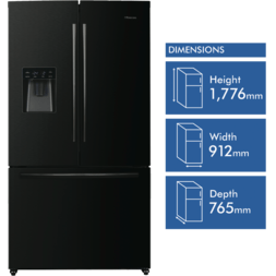 Fridge Freezer with water dispenser 630L Fridge Hire in Geraldton