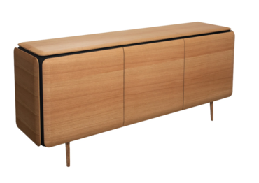 Teresa 3 Door Oak Buffet Teresa three-door oak buffet with recessed black detailing